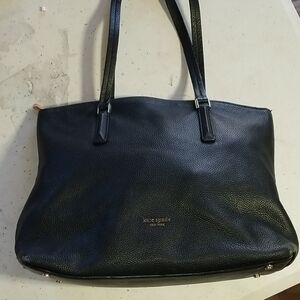 Kate Spade Midnight Black Pebbled Tote